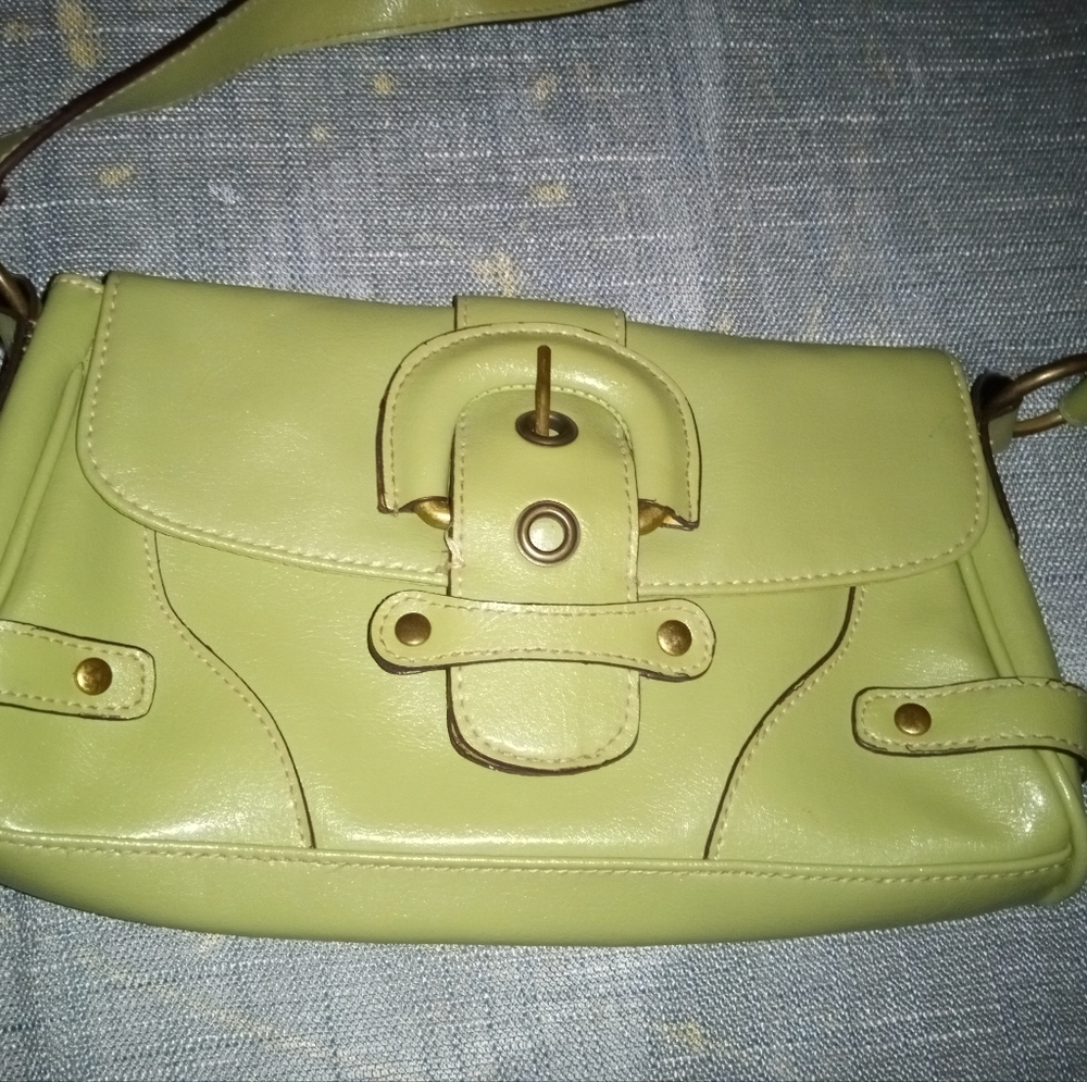 Small green hand bag